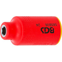 BGS 35868 VDE-Steckschlüssel-Einsatz Sechskant | Antrieb Innenvierkant 10 mm (3/8") | SW 6 mm