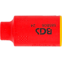 BGS 35868 VDE-Steckschlüssel-Einsatz Sechskant | Antrieb Innenvierkant 10 mm (3/8") | SW 6 mm