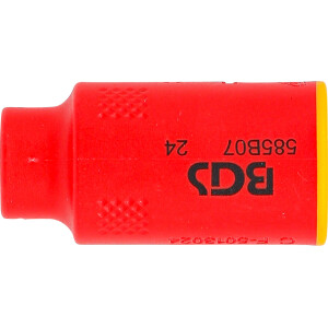 BGS 35869 VDE-Steckschlüssel-Einsatz Sechskant | Antrieb Innenvierkant 10 mm (3/8") | SW 7 mm
