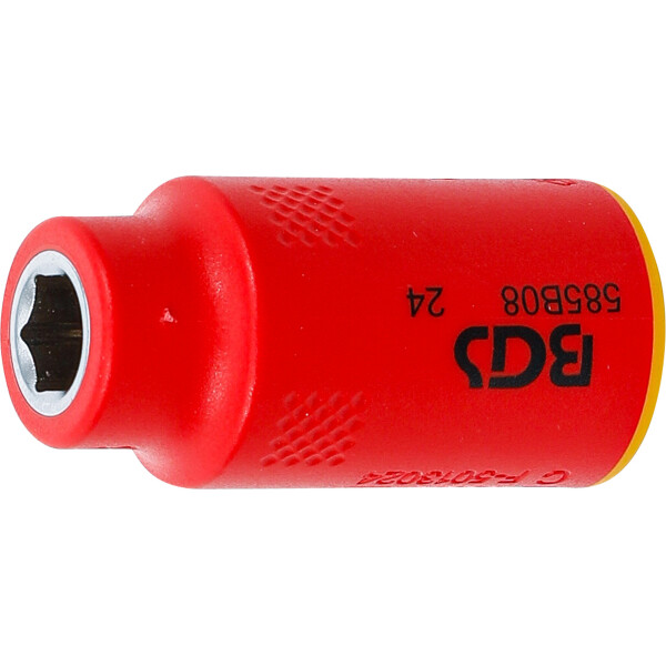 BGS 35870 VDE-Steckschlüssel-Einsatz Sechskant | Antrieb Innenvierkant 10 mm (3/8") | SW 8 mm
