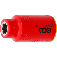 BGS 35870 VDE-Steckschlüssel-Einsatz Sechskant | Antrieb Innenvierkant 10 mm (3/8") | SW 8 mm