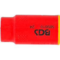 BGS 35871 VDE-Steckschlüssel-Einsatz Sechskant | Antrieb Innenvierkant 10 mm (3/8") | SW 10 mm