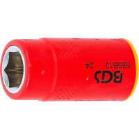 BGS 35872 VDE-Steckschlüssel-Einsatz Sechskant | Antrieb Innenvierkant 10 mm (3/8") | SW 12 mm