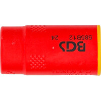 BGS 35872 VDE-Steckschlüssel-Einsatz Sechskant | Antrieb Innenvierkant 10 mm (3/8") | SW 12 mm