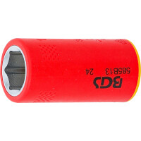 BGS 35873 VDE-Steckschlüssel-Einsatz Sechskant | Antrieb Innenvierkant 10 mm (3/8") | SW 13 mm