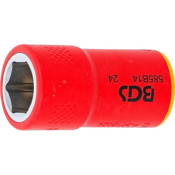 BGS 35874 VDE-Steckschlüssel-Einsatz Sechskant | Antrieb Innenvierkant 10 mm (3/8") | SW 14 mm
