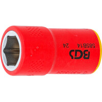 BGS 35874 VDE-Steckschlüssel-Einsatz Sechskant | Antrieb Innenvierkant 10 mm (3/8") | SW 14 mm