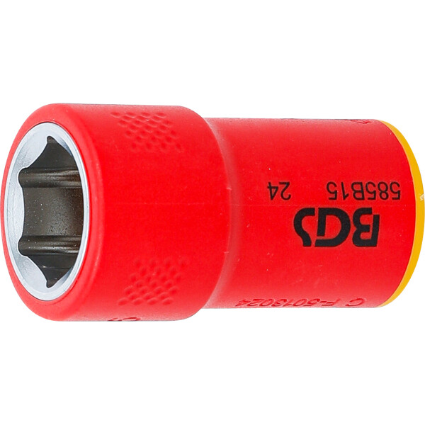 BGS 35875 VDE-Steckschlüssel-Einsatz Sechskant | Antrieb Innenvierkant 10 mm (3/8") | SW 15 mm