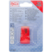 BGS 35875 VDE-Steckschlüssel-Einsatz Sechskant | Antrieb Innenvierkant 10 mm (3/8") | SW 15 mm