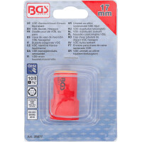 BGS 35877 VDE-Steckschlüssel-Einsatz Sechskant | Antrieb Innenvierkant 10 mm (3/8") | SW 17 mm