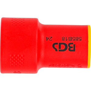 BGS 35878 VDE-Steckschlüssel-Einsatz Sechskant | Antrieb Innenvierkant 10 mm (3/8") | SW 18 mm