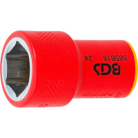 BGS 35878 VDE-Steckschlüssel-Einsatz Sechskant | Antrieb Innenvierkant 10 mm (3/8") | SW 18 mm