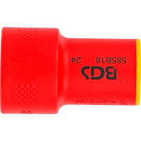 BGS 35878 VDE-Steckschlüssel-Einsatz Sechskant | Antrieb Innenvierkant 10 mm (3/8") | SW 18 mm