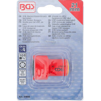 BGS 35880 VDE-Steckschlüssel-Einsatz Sechskant | Antrieb Innenvierkant 10 mm (3/8") | SW 21 mm