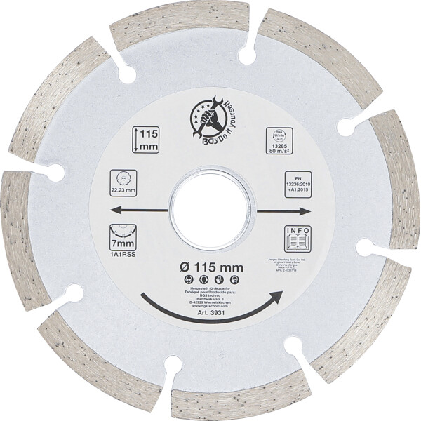 BGS Diy 3931 Segment-Trennscheibe | Ø 115 mm