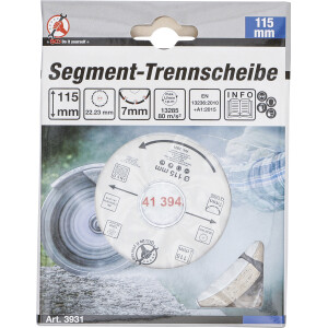 BGS Diy 3931 Segment-Trennscheibe | Ø 115 mm