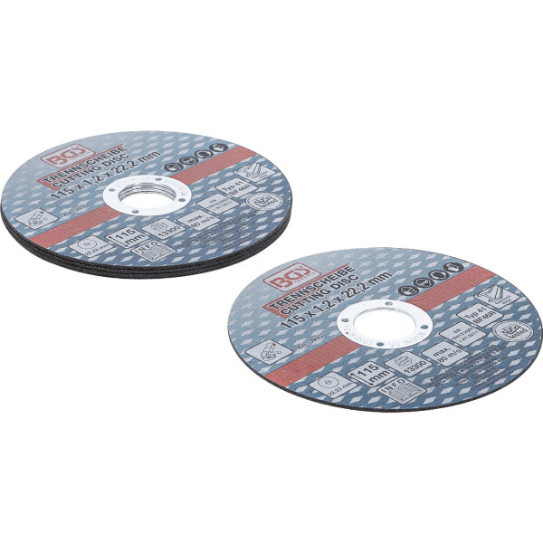 BGS 3935 Trennscheiben für Edelstahl | Ø 115 x 1,0 x 22,2 mm | 5-tlg.