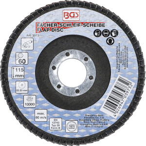 BGS 3973 Fächer-Schleif-Scheibe | Ø 115 mm | K 60