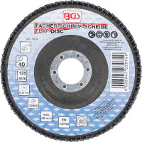 BGS 3974 Fächer-Schleif-Scheibe | Ø 125 mm | K 40
