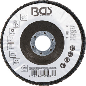 BGS 3975 Fächer-Schleif-Scheibe | Ø 125 mm | K 60