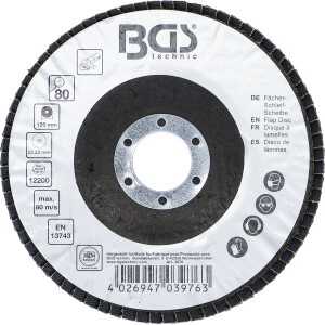 BGS 3976 Fächer-Schleif-Scheibe | Ø 125 mm | K 80