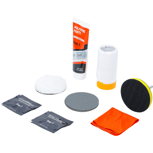 BGS 3997 Fahrzeugscheinwerfer-Aufbereitungs-Kit | 14-tlg.