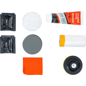 BGS 3997 Fahrzeugscheinwerfer-Aufbereitungs-Kit | 14-tlg.