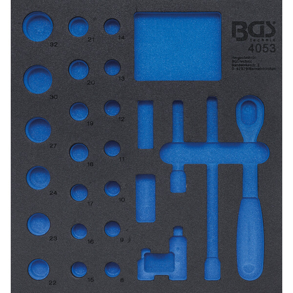 BGS 4053-1 Werkstattwageneinlage 2/3 | leer | für Art. 4053