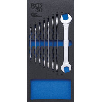 BGS 4081 Werkstattwageneinlage 1/3: Doppel-Maulschlüssel-Satz | SW 6 - 22 mm | 8-tlg.