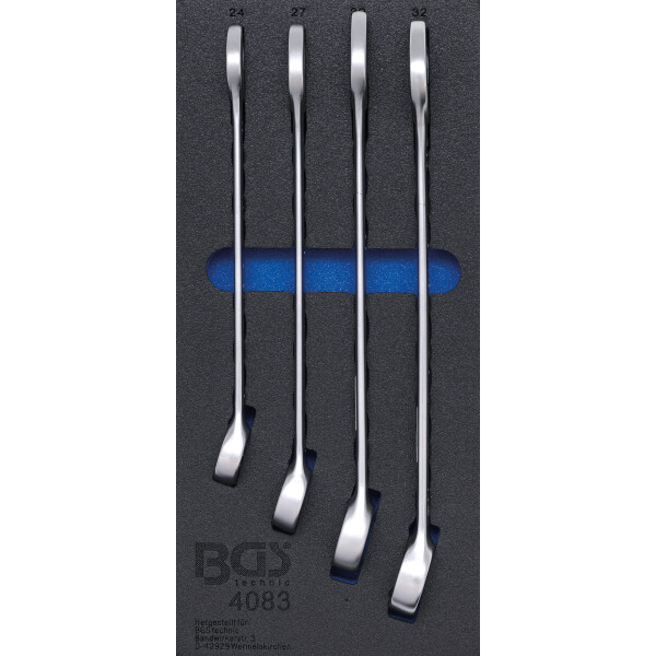 BGS 4083 Werkstattwageneinlage 1/3: Maul-Ringschlüssel-Satz | SW 24 - 32 mm | 4-tlg.