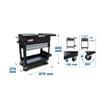BGS 4105 Werkstattwagen | 2 Schubladen | Horizontal-Doppelauszug | leer