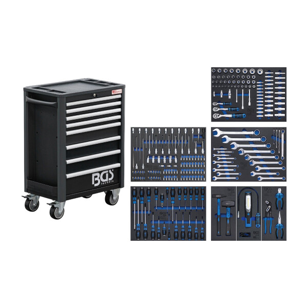 BGS 4113 Werkstattwagen Profi Standard | 8 Schubladen | mit 234 Werkzeugen