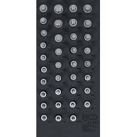 BGS 4120 Werkstattwageneinlage 1/3: Bit-Einsatz-Satz | Antrieb Innenvierkant 12,5 mm (1/2") | Innensechskant, T-Profil (für Torx), Innenvielzahn (für XZN), Keil-Profil (für RIBE) | 36-tlg.
