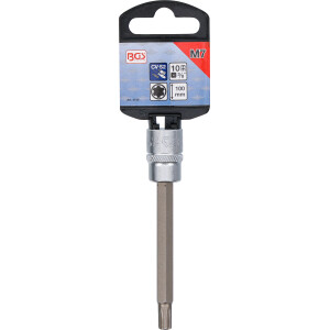 BGS 4142 Bit-Einsatz | Länge 100 mm | Antrieb Innenvierkant 10 mm (3/8") | Keil-Profil (für RIBE) M7