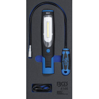 BGS 4146 Werkstattwageneinlage 1/3: Handlampe und Magnetheberlampe | 3-tlg.