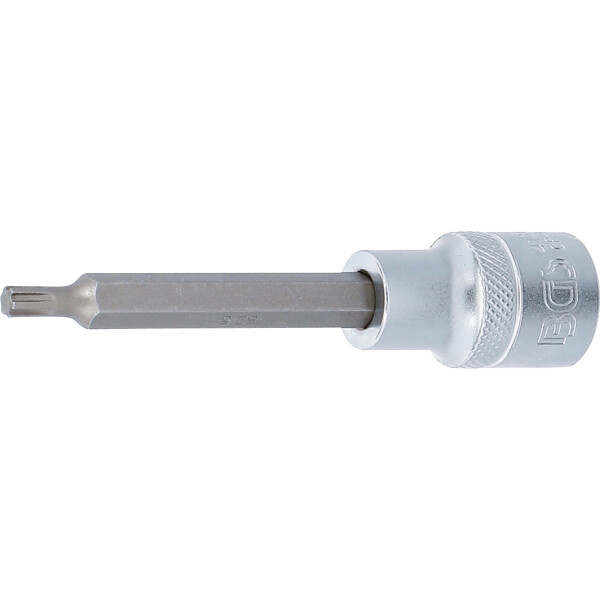 BGS 4160 Bit-Einsatz | Länge 100 mm | Antrieb Innenvierkant 12,5 mm (1/2") | Keil-Profil (für RIBE) M5