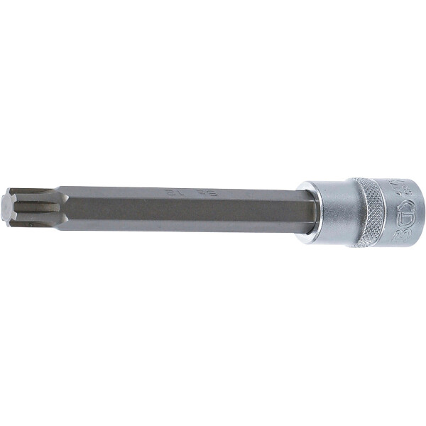 BGS 4176 Bit-Einsatz | Länge 140 mm | Antrieb Innenvierkant 12,5 mm (1/2") | Keil-Profil (für RIBE) M12