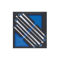 BGS 4194 Werkstattwageneinlage 2/3: Doppel-Ringschlüssel-Satz | extra lang | SW 10 x 11 - 22 x 24 mm | 6-tlg.