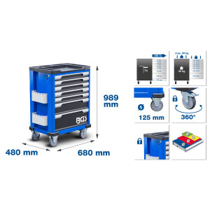 BGS 4236 Werkstattwagen | 7 Schubladen | leer