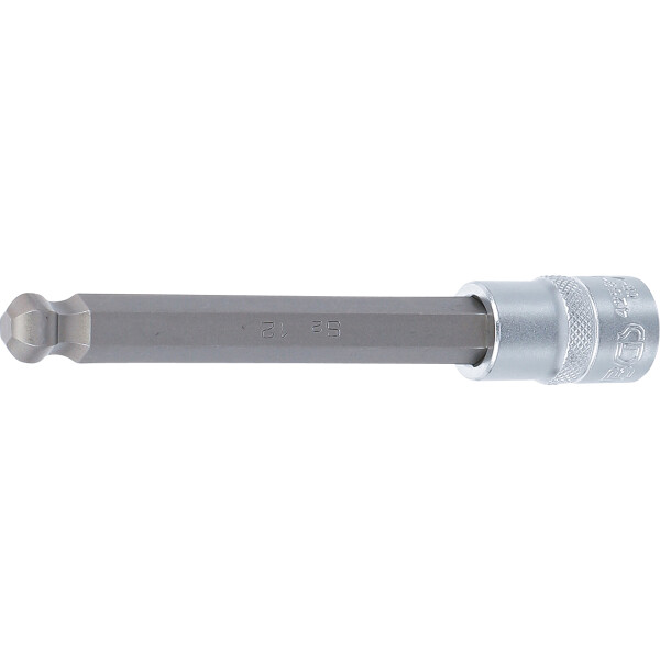BGS 4258-12 Bit-Einsatz | Länge 140 mm | Antrieb Innenvierkant 12,5 mm (1/2") | Innensechskant mit Kugelkopf 12 mm