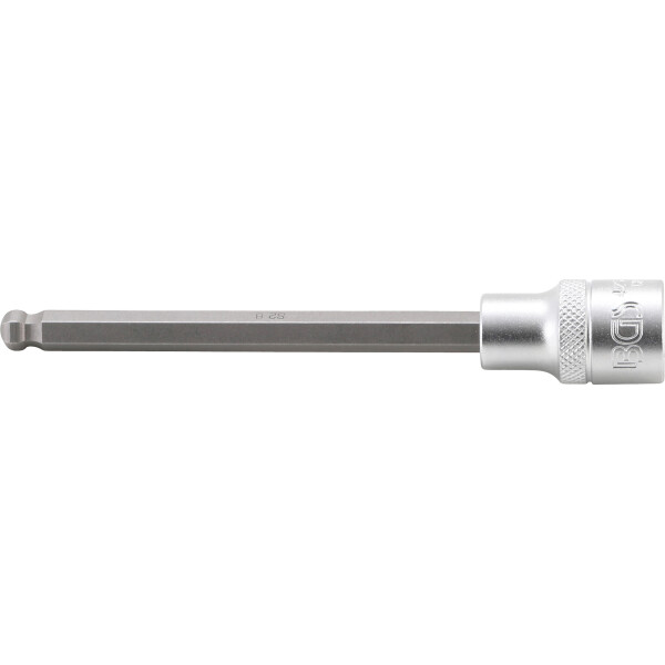BGS 4258-8 Bit-Einsatz | Länge 140 mm | Antrieb Innenvierkant 12,5 mm (1/2") | Innensechskant mit Kugelkopf 8 mm