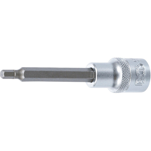 BGS 4260 Bit-Einsatz | Länge 100 mm | Antrieb Innenvierkant 12,5 mm (1/2") | Innensechskant 5 mm