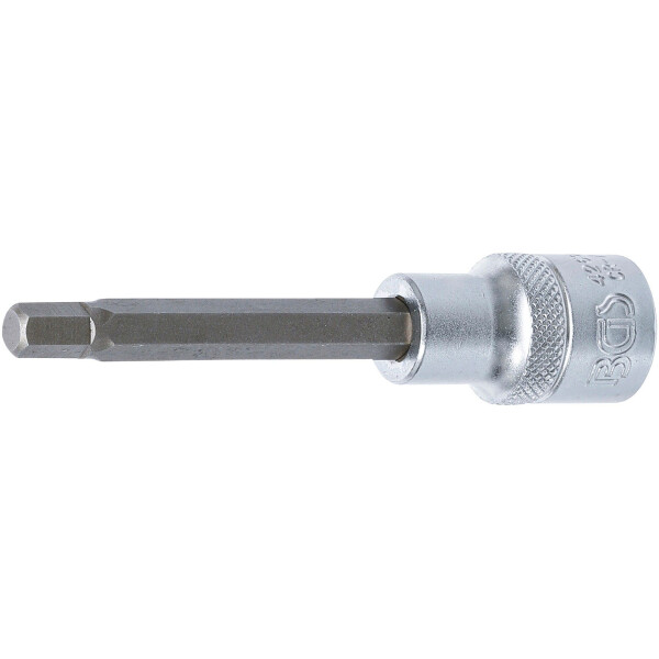 BGS 4262 Bit-Einsatz | Länge 100 mm | Antrieb Innenvierkant 12,5 mm (1/2") | Innensechskant 7 mm