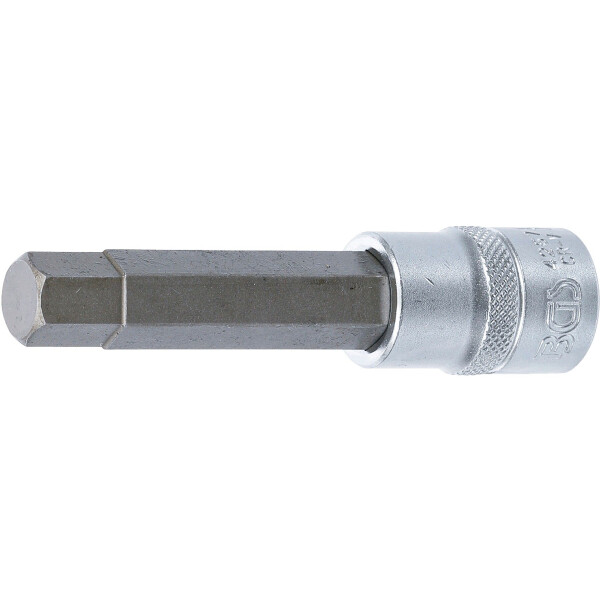 BGS 4267 Bit-Einsatz | Länge 100 mm | Antrieb Innenvierkant 12,5 mm (1/2") | Innensechskant 13 mm