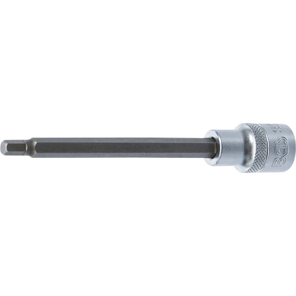BGS 4271 Bit-Einsatz | Länge 140 mm | Antrieb Innenvierkant 12,5 mm (1/2") | Innensechskant 6 mm