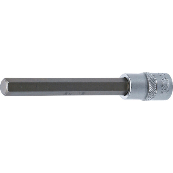 BGS 4273 Bit-Einsatz | Länge 140 mm | Antrieb Innenvierkant 12,5 mm (1/2") | Innensechskant 12 mm
