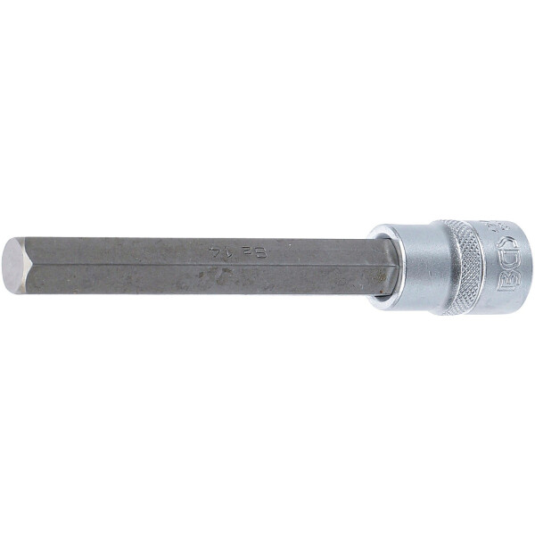 BGS 4274 Bit-Einsatz | Länge 140 mm | Antrieb Innenvierkant 12,5 mm (1/2") | Innensechskant 14 mm