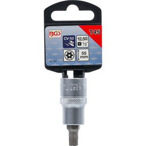 BGS 4327 Bit-Einsatz | Antrieb Innenvierkant 12,5 mm (1/2") | T-Profil (für Torx) mit Bohrung T45