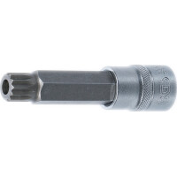 BGS 4357 Bit-Einsatz | Länge 100 mm | Antrieb Innenvierkant 12,5 mm (1/2") | Innenvielzahn (für XZN) mit Bohrung M16