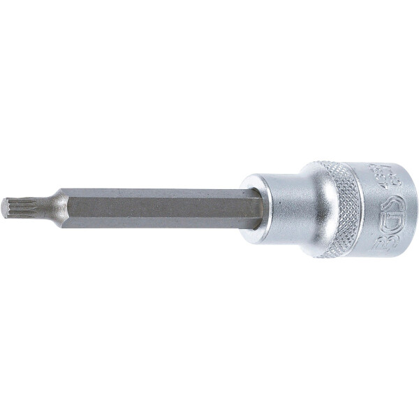 BGS 4359 Bit-Einsatz | Länge 100 mm | Antrieb Innenvierkant 12,5 mm (1/2") | Innenvielzahn (für XZN) M5